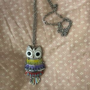 Owl necklace.